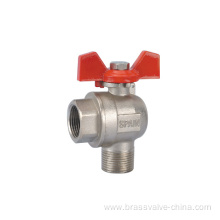 Brass Angle ball valve F/M for heating system